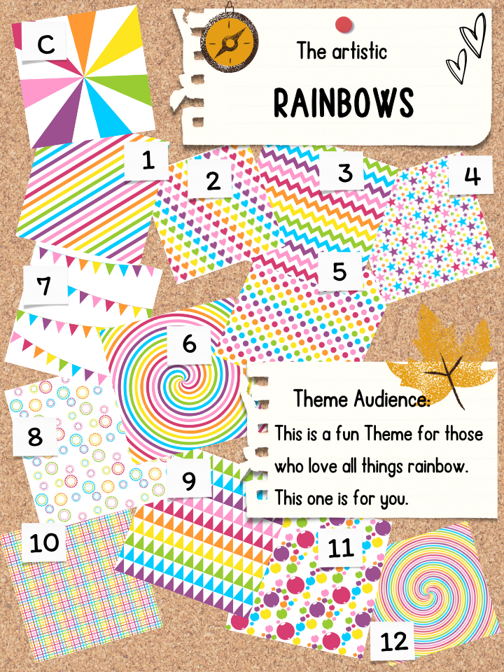 Rainbows Theme Sheet