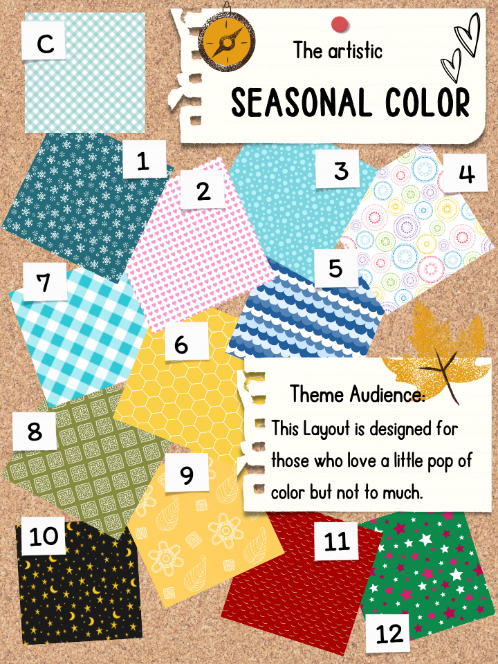 Seasonal Color Theme Sheet